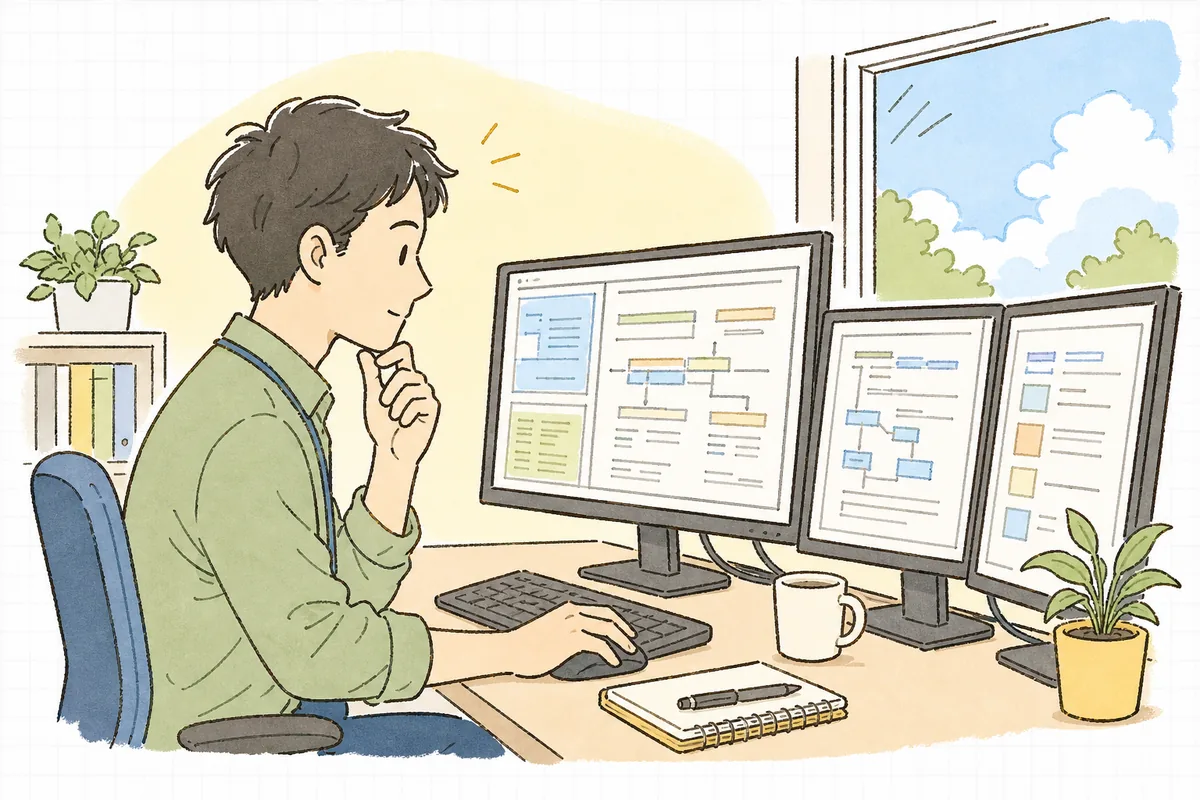 サーバーのCPUもメモリも余裕があるのにサービスだけが詰まっている理由がDBにあると気づき、データベースの接続状況を落ち着いて調べはじめた一人運用の保守担当者