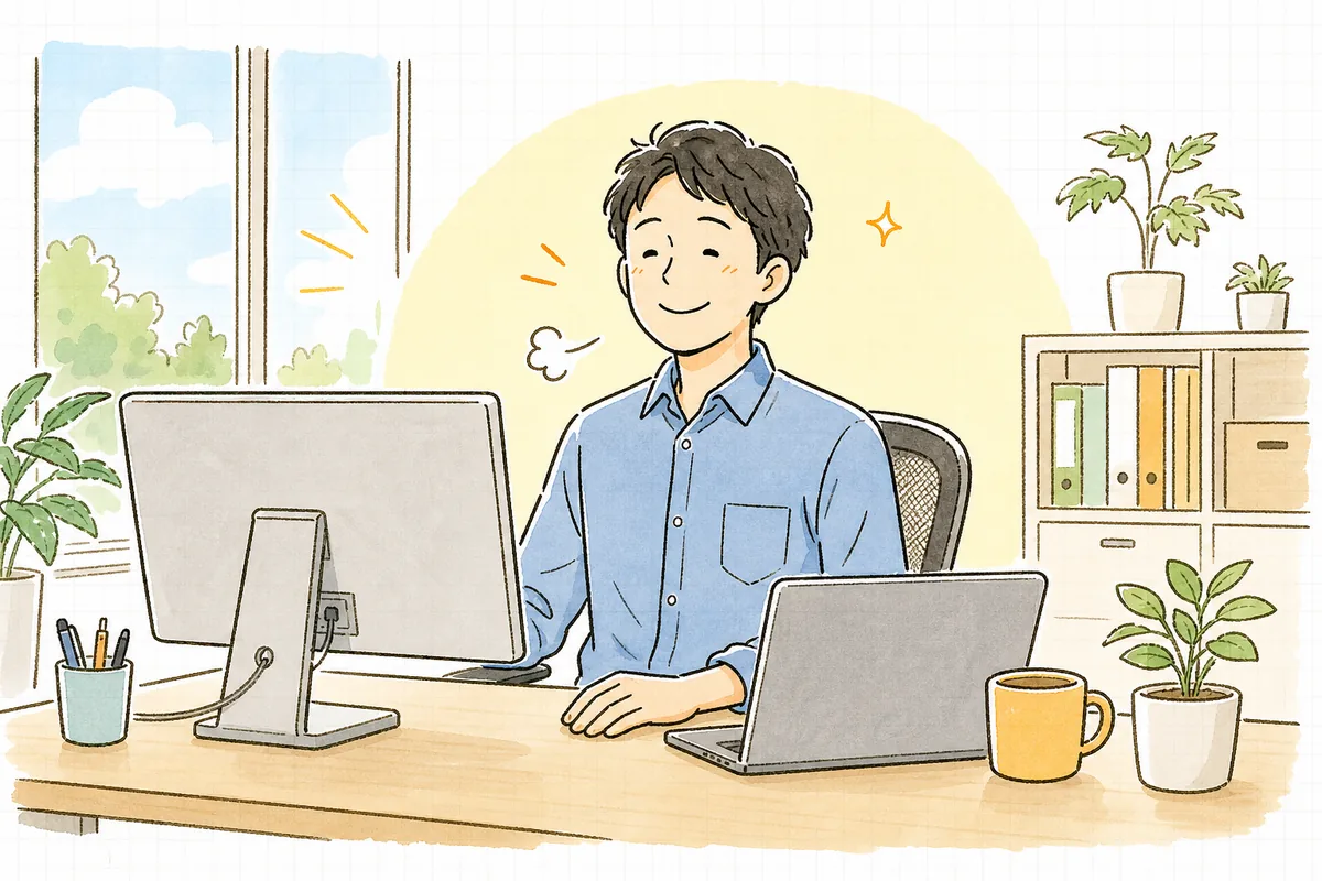設定の反映が終わり、別のターミナルでログインできることを確認して静かに息をついている保守運用担当者